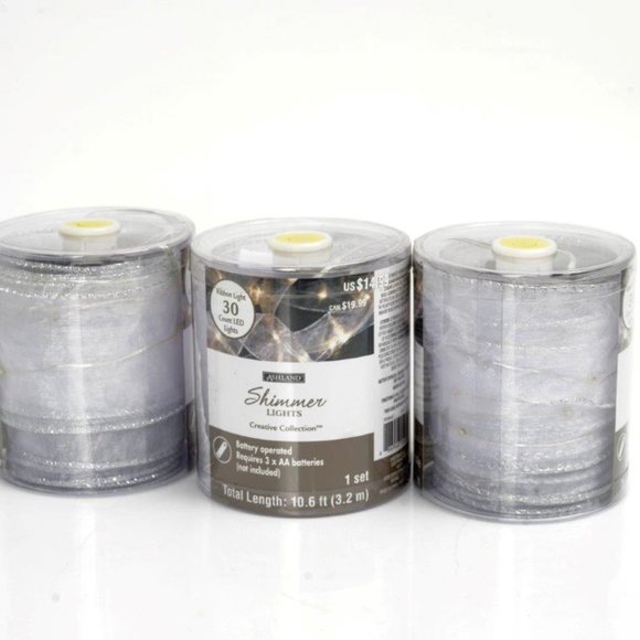 NWT Amscan Shimmer LED lights - ribbon -  3 rolls - Picture 1 of 7